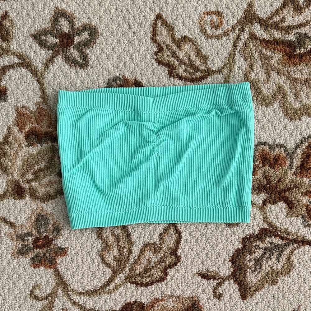 American Eagle Outfitters Teal Ribbed Top